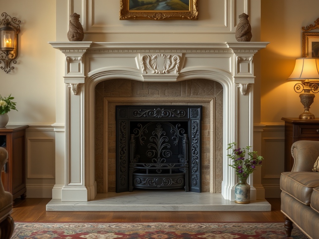 Styled interior showing bright ivory panels in a modern apartment
